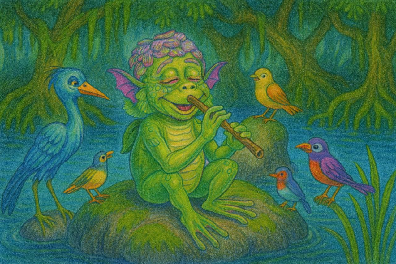 Gap-Toothed Frog art 1