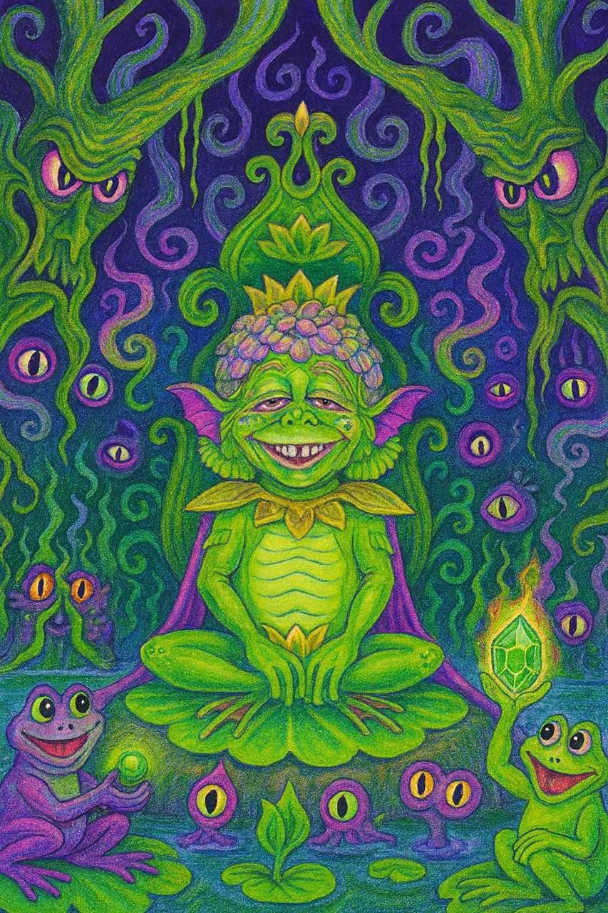 Gap-Toothed Frog art 5