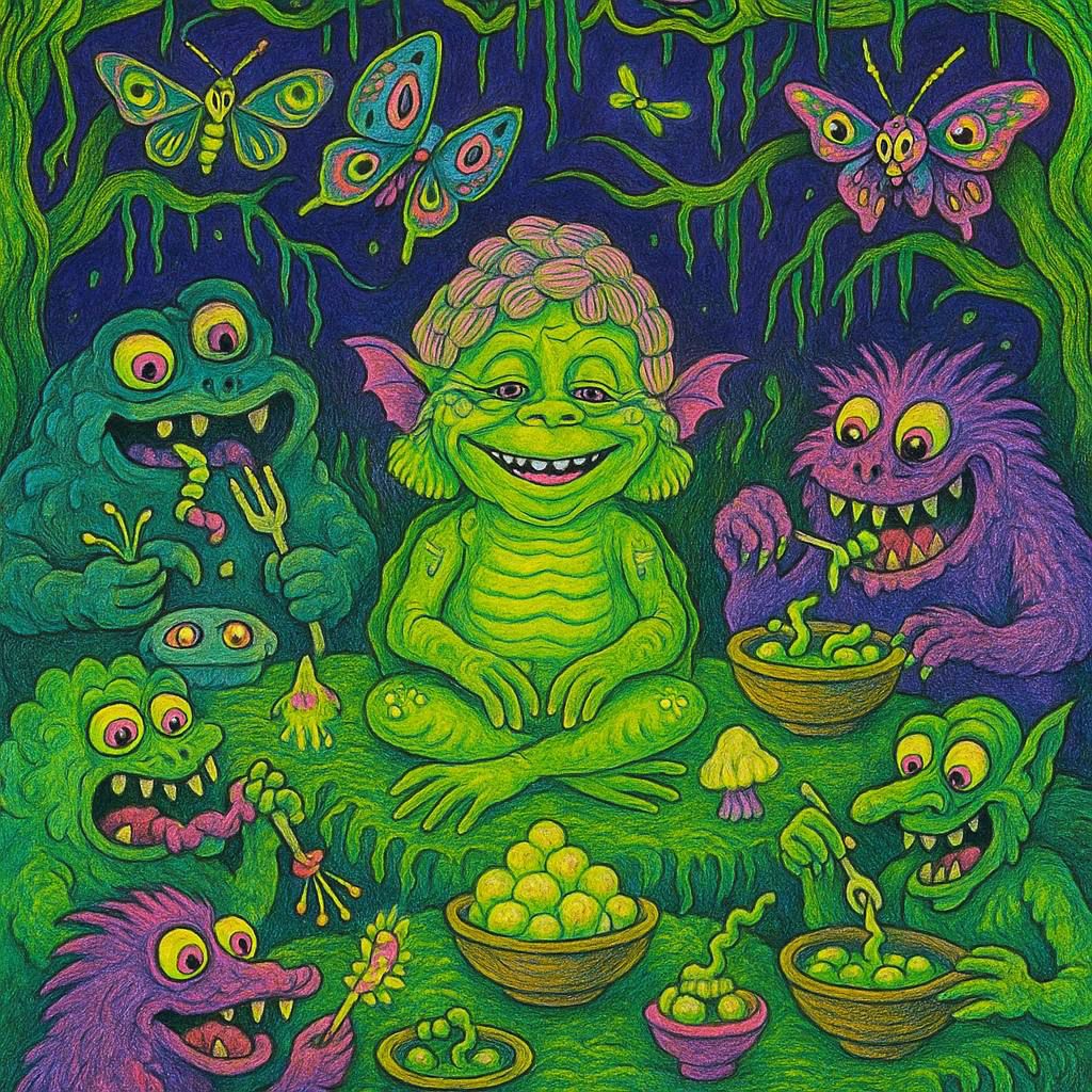 Gap-Toothed Frog art 6