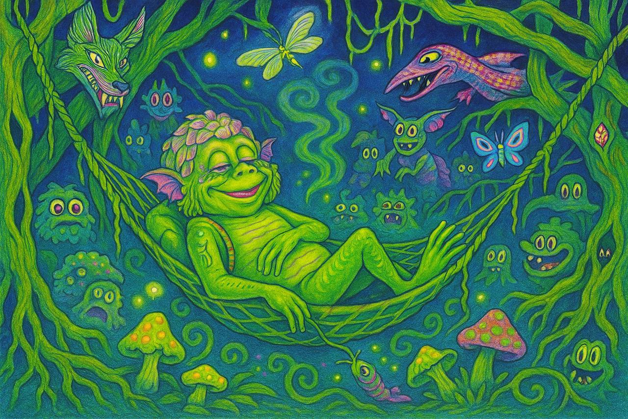 Gap-Toothed Frog art 1